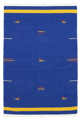 Tapis Kelim - Tendance - 180 x 120 cm - bleu