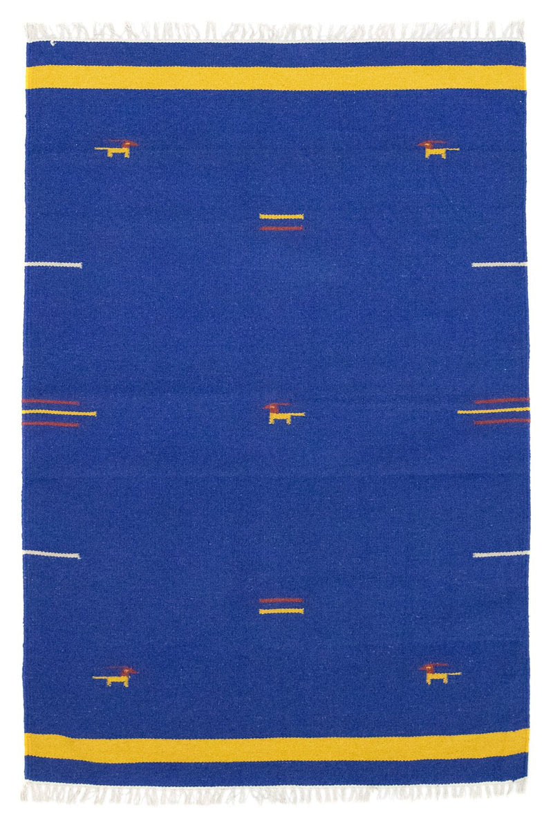 Tapis Kelim - Tendance - 180 x 120 cm - bleu