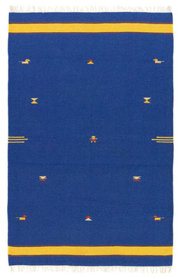 Tapis Kelim - Tendance - 180 x 120 cm - bleu