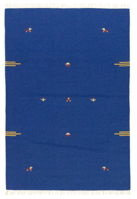 Tapis Kelim - Tendance - 180 x 120 cm - bleu