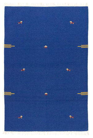 Tapis Kelim - Tendance - 180 x 120 cm - bleu