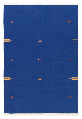Tapis Kelim - Tendance - 180 x 120 cm - bleu