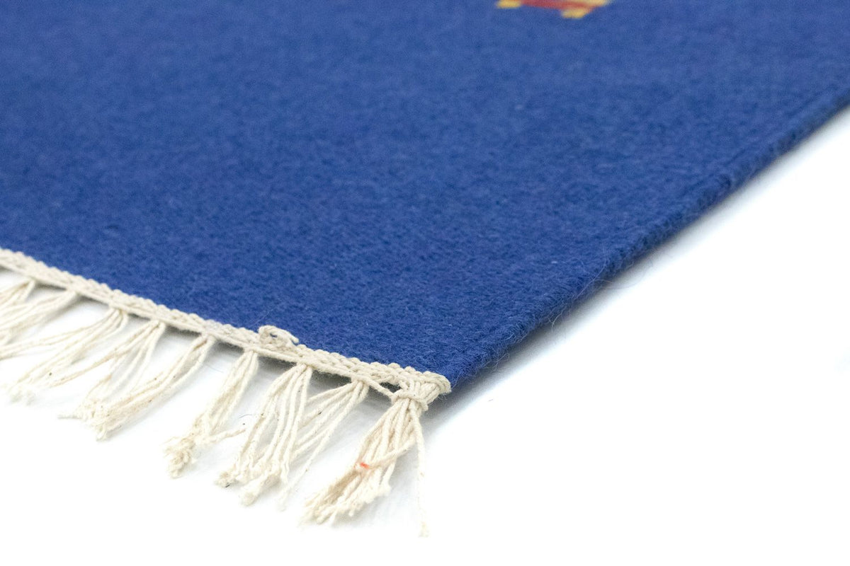Tapis Kelim - Tendance - 180 x 120 cm - bleu