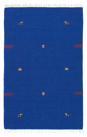 Tapis Kelim - Tendance - 180 x 120 cm - bleu