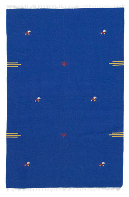Tapis Kelim - Tendance - 180 x 120 cm - bleu