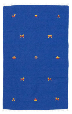 Tapis Kelim - Tendance - 180 x 120 cm - bleu
