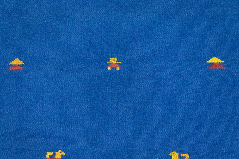 Tapis Kelim - Tendance - 180 x 120 cm - bleu