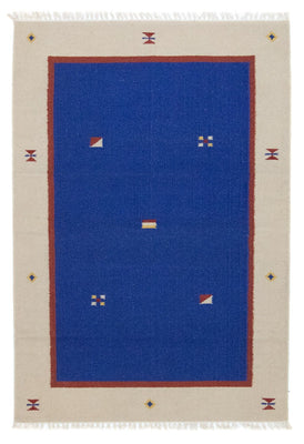 Tapis Kelim - Tendance - 180 x 120 cm - bleu