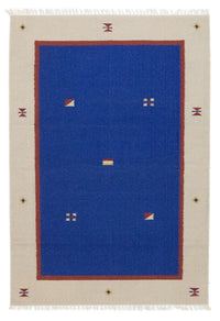 Tapis Kelim - Tendance - 180 x 120 cm - bleu