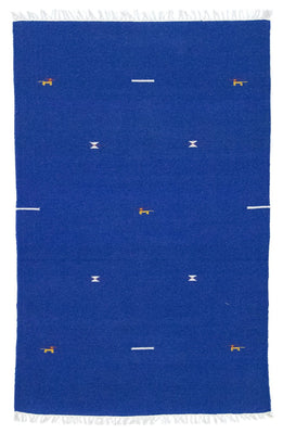 Tapis Kelim - Tendance - 180 x 120 cm - bleu