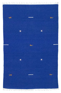 Tapis Kelim - Tendance - 180 x 120 cm - bleu