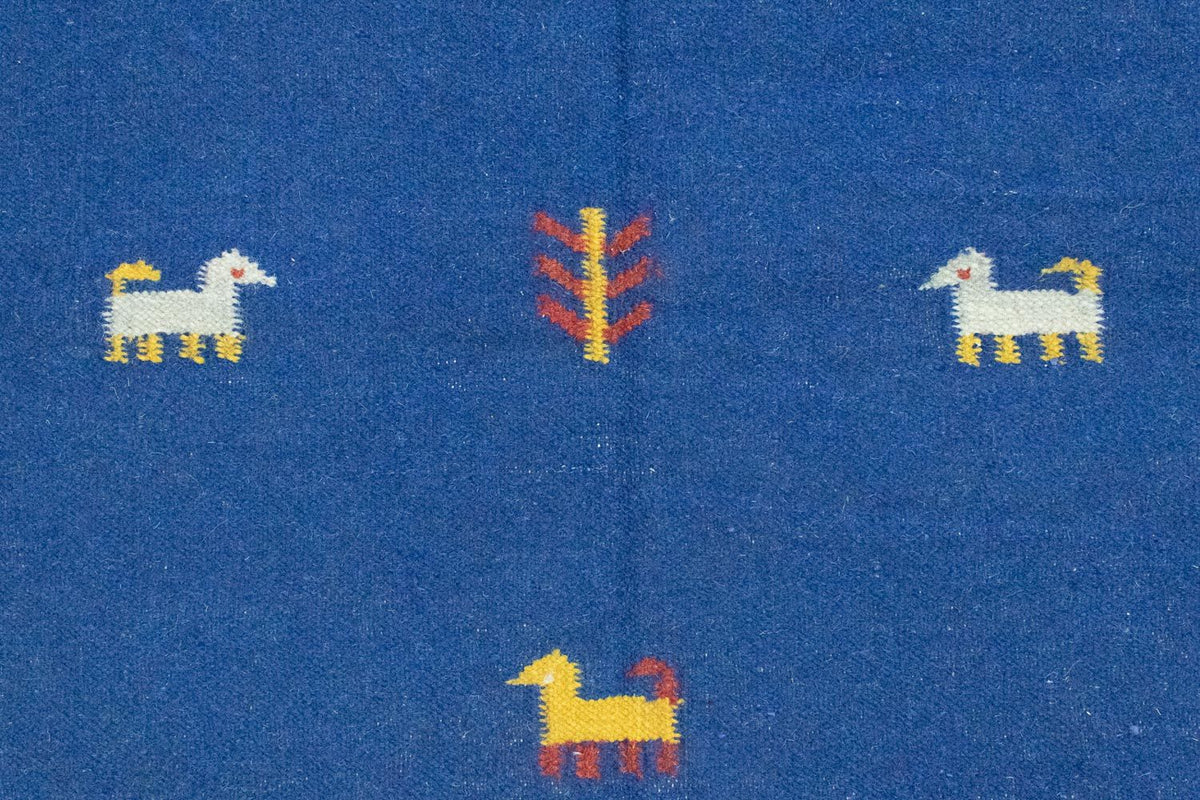 Tapis Kelim - Tendance - 200 x 140 cm - bleu
