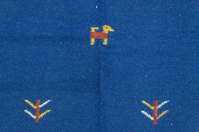 Tapis Kelim - Tendance - 200 x 140 cm - bleu