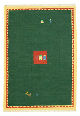 Tapis Kelim - Tendance - 300 x 200 cm - vert foncé