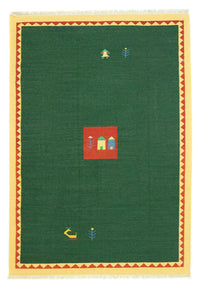 Tapis Kelim - Tendance - 300 x 200 cm - vert foncé