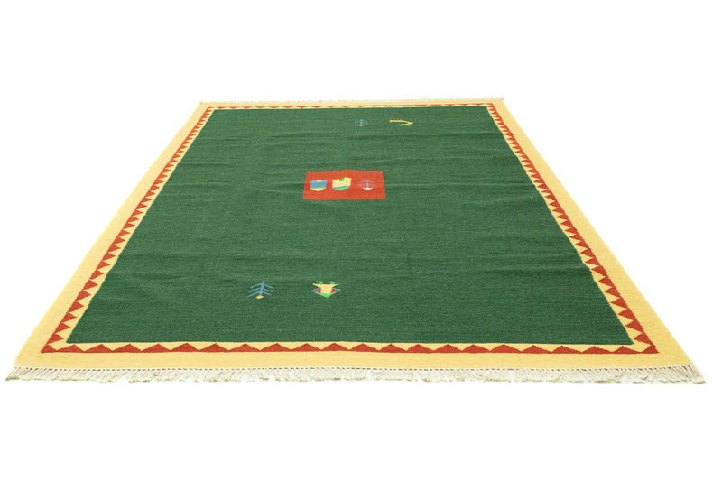 Tapis Kelim - Tendance - 300 x 200 cm - vert foncé