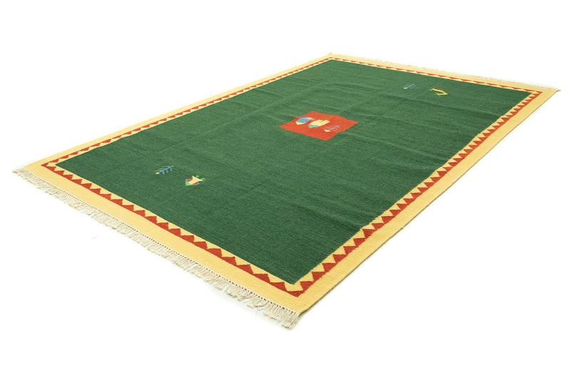 Tapis Kelim - Tendance - 300 x 200 cm - vert foncé