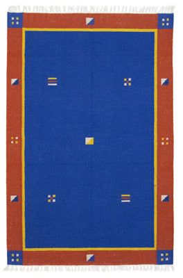 Tapis Kelim - Tendance - 180 x 120 cm - bleu