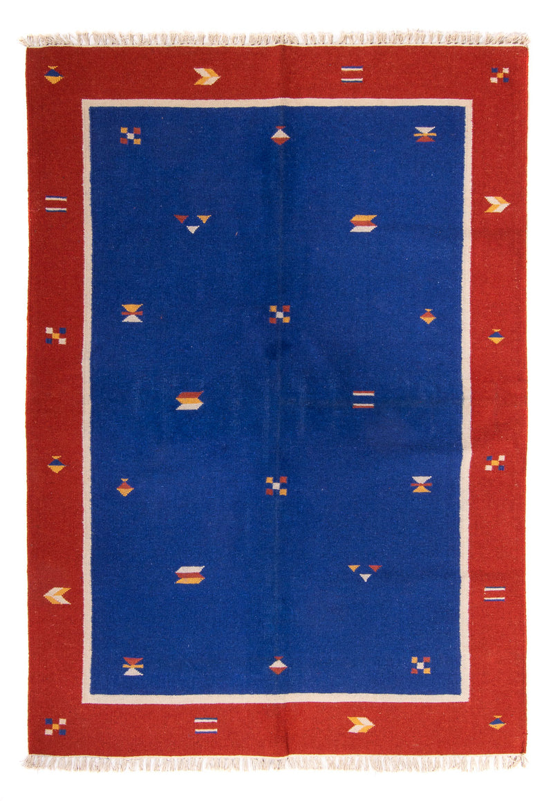 Tapis Kelim - Tendance - 240 x 170 cm - bleu foncé