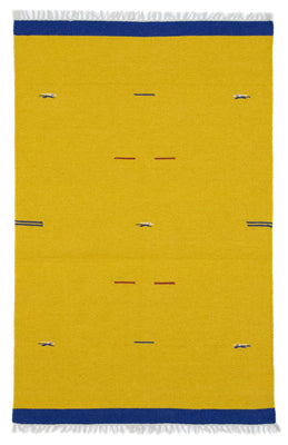 Tapis Kelim - Tendance - 180 x 120 cm - jaune