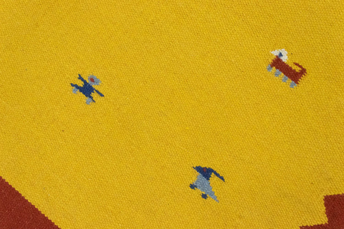 Tapis Kelim - Tendance - 180 x 120 cm - jaune