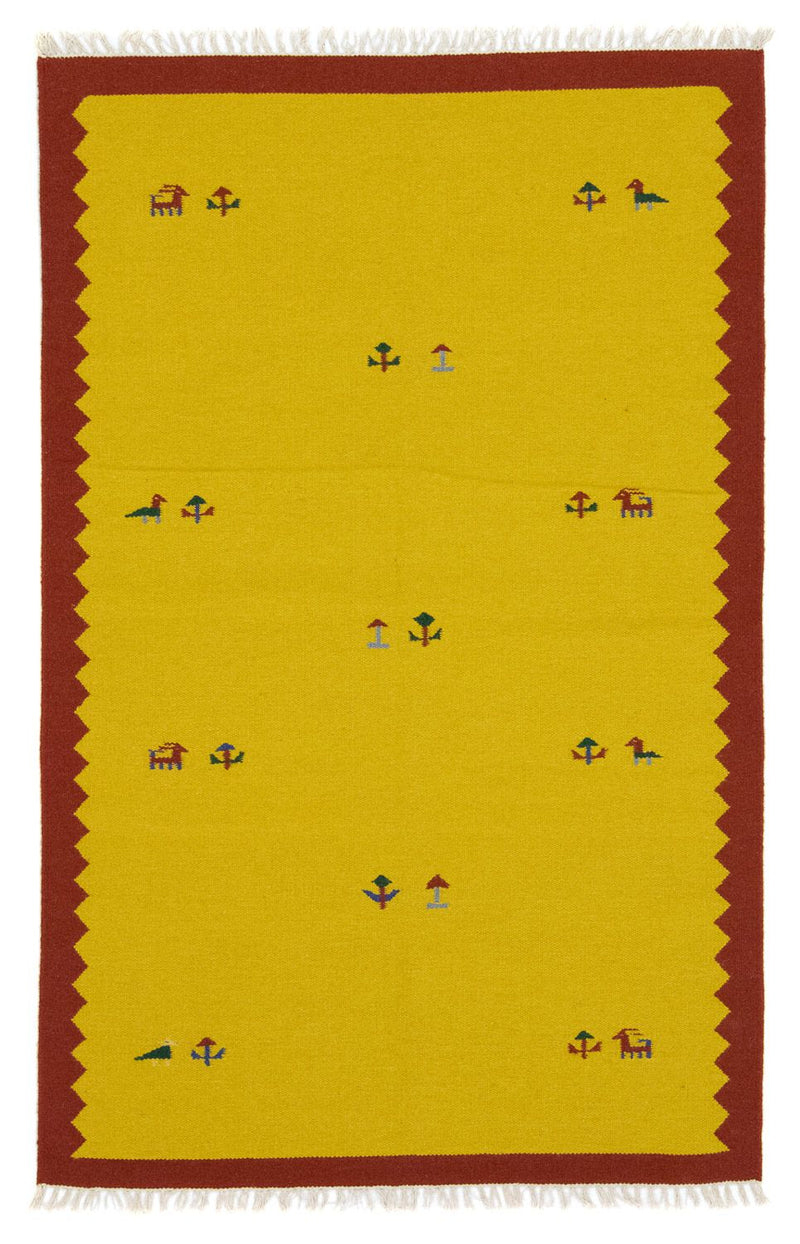 Tapis Kelim - Tendance - 180 x 120 cm - jaune