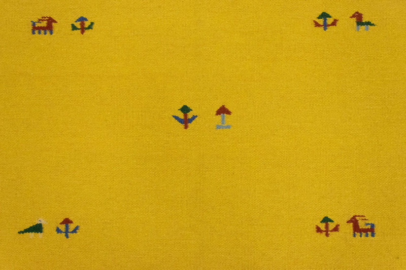 Tapis Kelim - Tendance - 180 x 120 cm - jaune