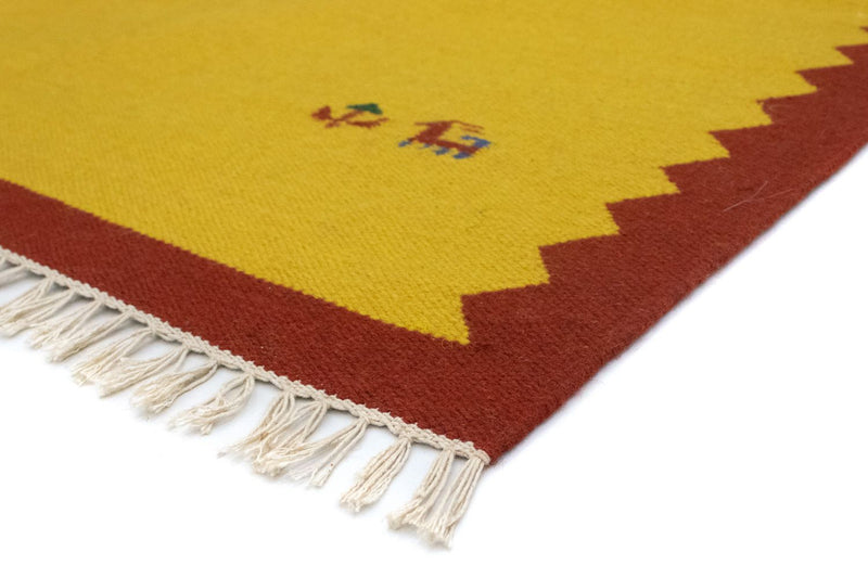 Tapis Kelim - Tendance - 180 x 120 cm - jaune