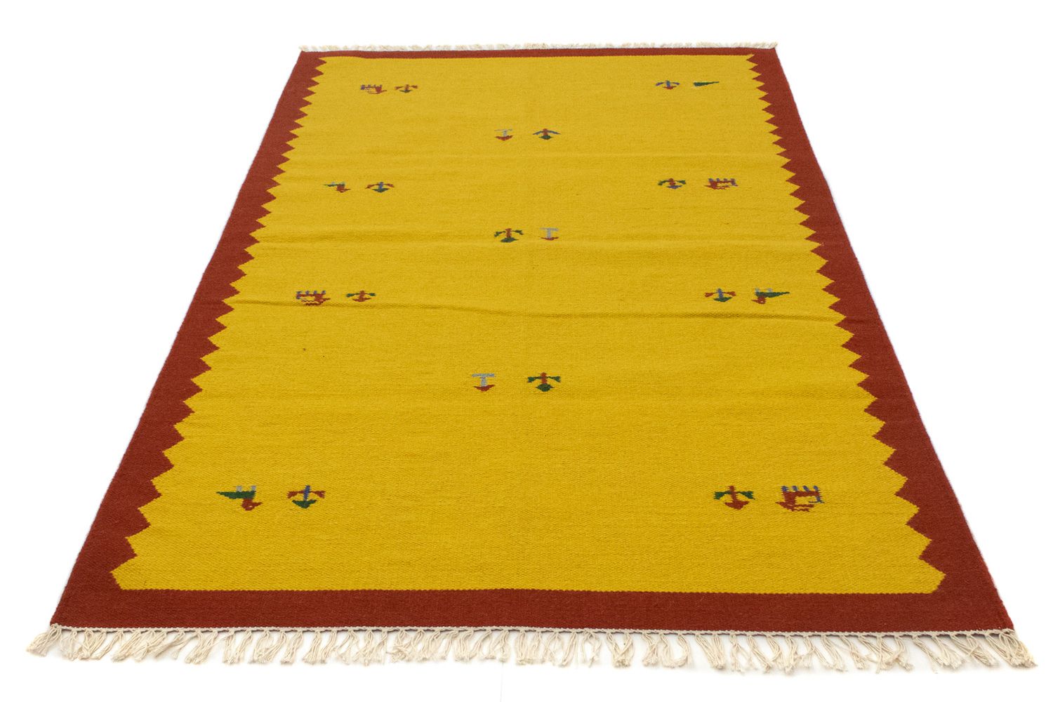 Tapis Kelim - Tendance - 180 x 120 cm - jaune