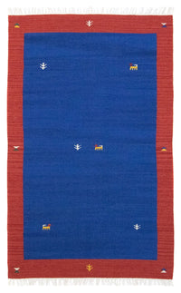 Tapis Kelim - Tendance - 180 x 120 cm - bleu