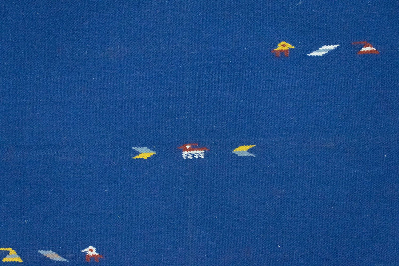 Tapis Kelim - Tendance - 180 x 120 cm - bleu