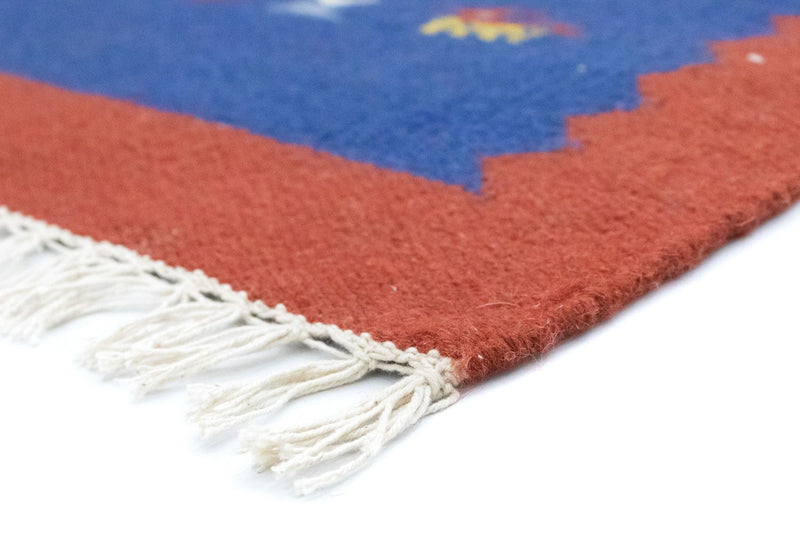 Tapis Kelim - Tendance - 180 x 120 cm - bleu