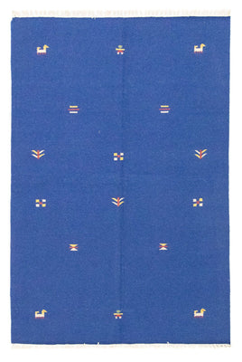 Tapis Kelim - Tendance - 200 x 140 cm - bleu