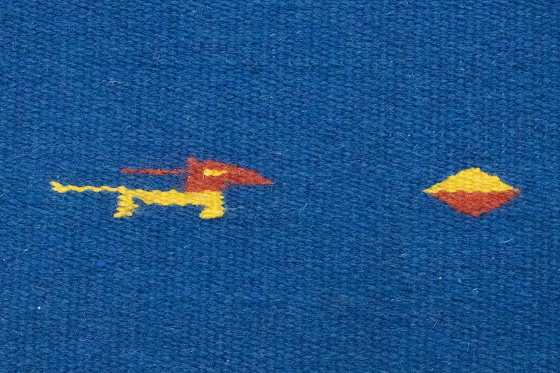 Tapis Kelim - Tendance - 200 x 140 cm - bleu