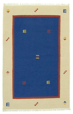 Tapis Kelim - Tendance - 180 x 120 cm - bleu