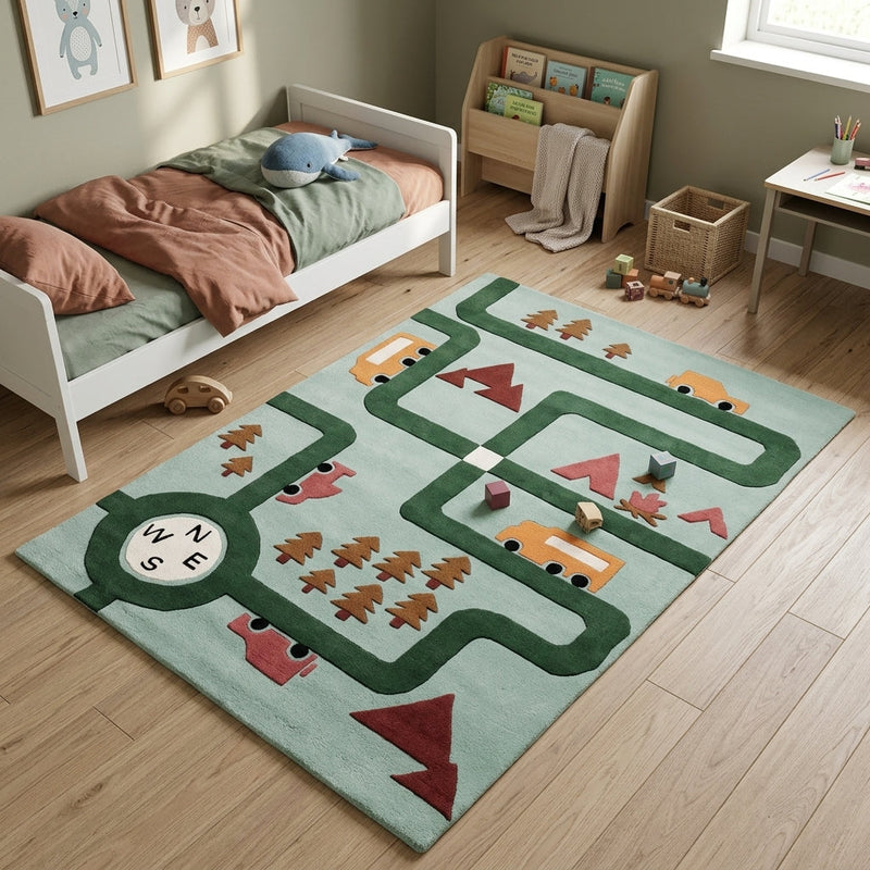 Rue de Jeu Voitures Tapis Enfant