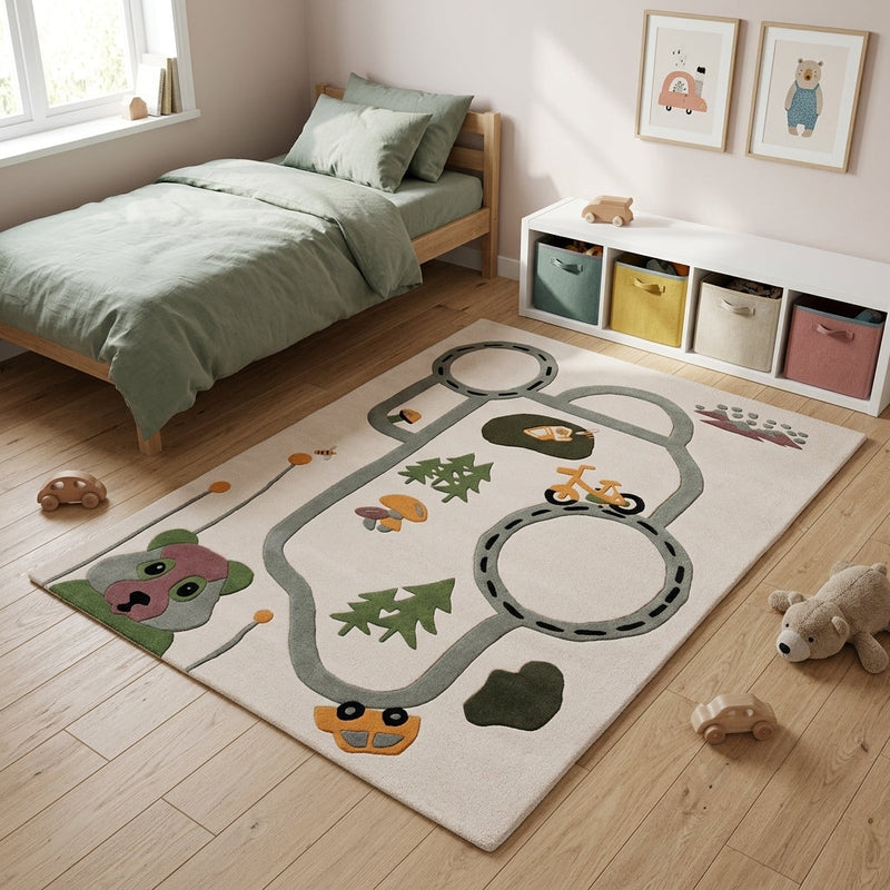 Rue de Jeu Village Tapis Enfant
