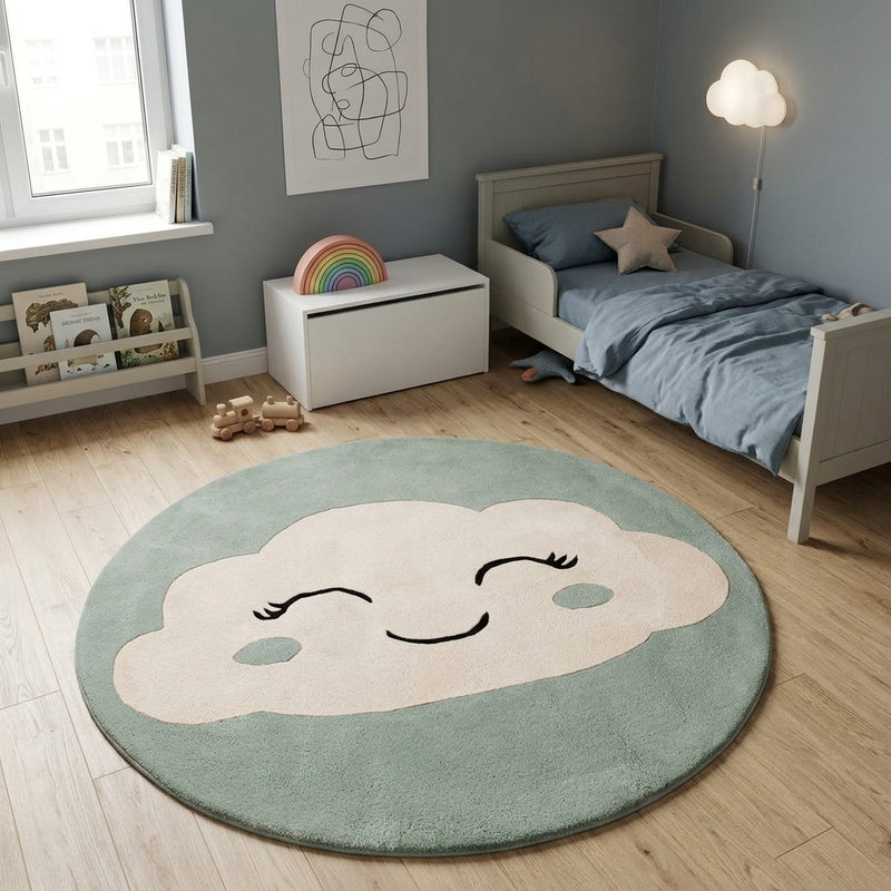 Nuage Tapis Enfant Rond