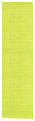 Tapis de couloir Tapis Gabbeh - Indus - 400 x 80 cm - vert lime