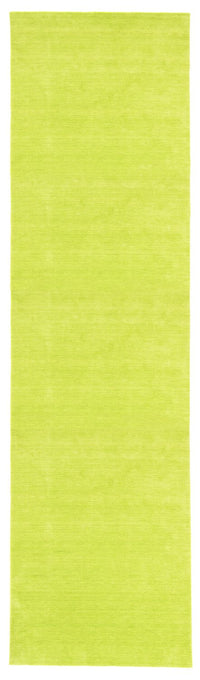 Tapis de couloir Tapis Gabbeh - Indus - 400 x 80 cm - vert lime