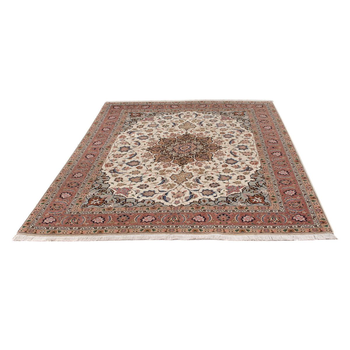 Tapis persan - Tabriz - Royal - 214 x 149 cm - crème