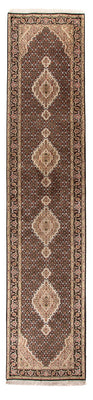 Tapis de couloir Tapis oriental - Tabriz - 372 x 81 cm - noir