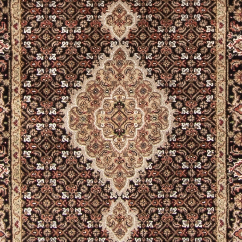 Tapis de couloir Tapis oriental - Tabriz - 372 x 81 cm - noir