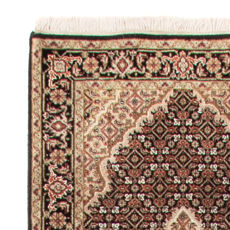 Tapis de couloir Tapis oriental - Tabriz - 372 x 81 cm - noir