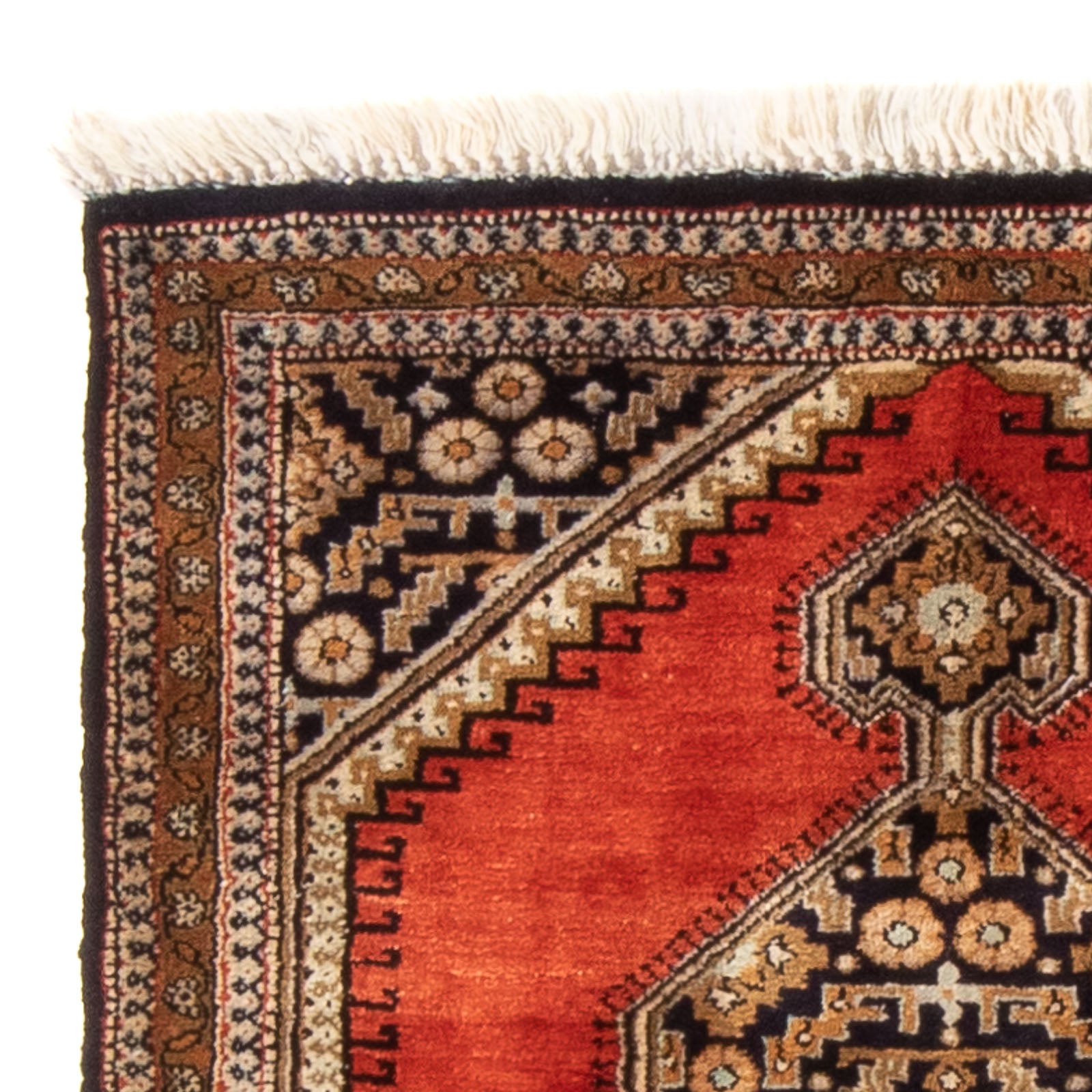 Tapis en soie - Ghom soie - Premium - 77 x 56 cm - orange