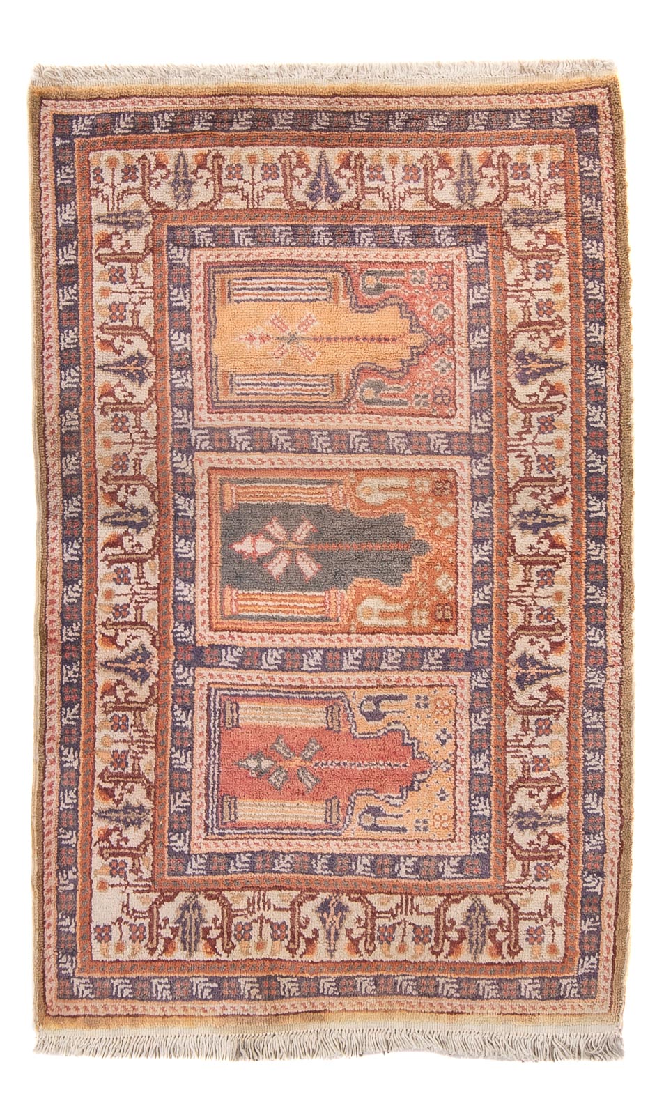 Tapis en soie - Kayseri - 97 x 61 cm - multicolore