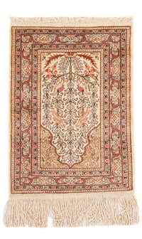 Tapis oriental - Hereke - 58 x 39 cm - beige