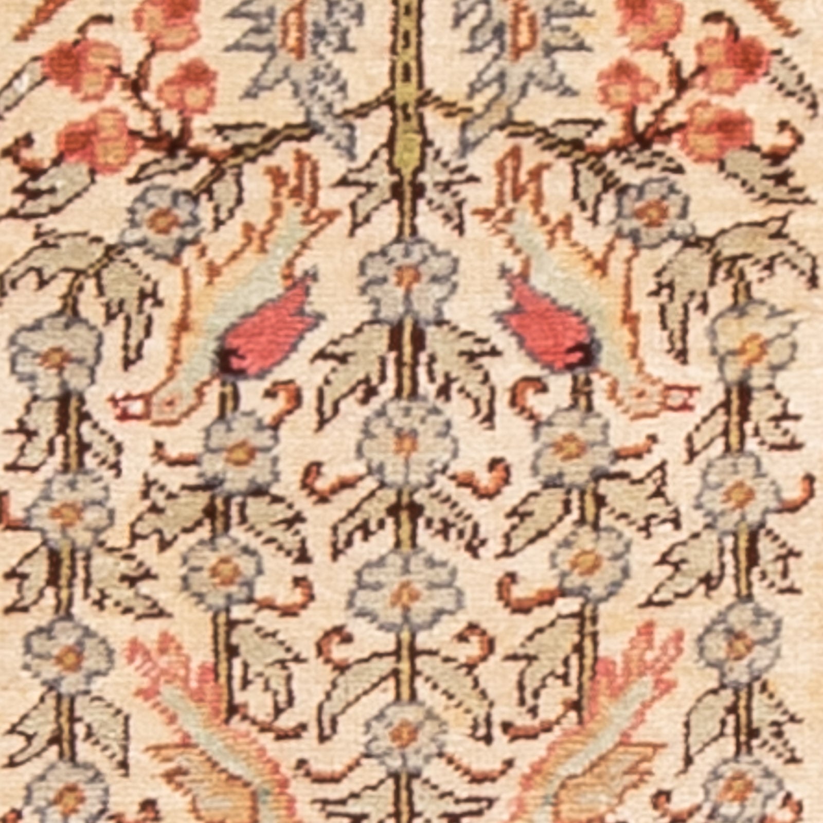 Tapis oriental - Hereke - 58 x 39 cm - beige