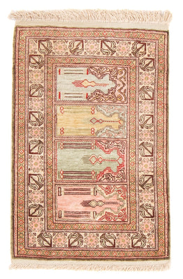 Tapis oriental - Hereke - 61 x 41 cm - multicolore
