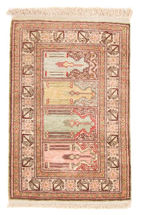 Tapis oriental - Hereke - 61 x 41 cm - multicolore